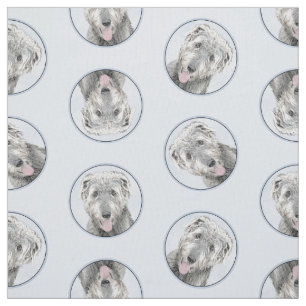 Ierse Wolfshond Schilderen Grijs Originele Hond Ar Stof