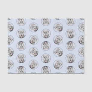 Ierse Wolfshond Schilderen Grijs Originele Hond Ar Tissuepapier