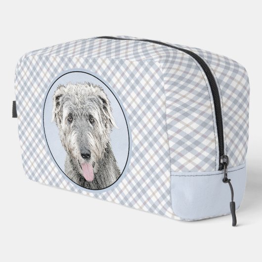 Ierse Wolfshond Schilderen Grijs Originele Hond Ar Toilettasje (Rechterhoek)