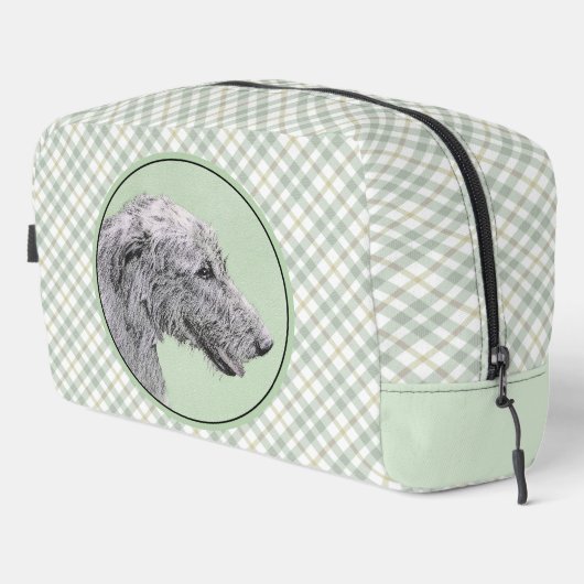 Ierse Wolfshond Schilderen Grijs Originele Hond Ar Toilettasje (Rechterhoek)