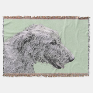 Ierse Wolfshond Schilderij - Mooie Originele Hond Deken