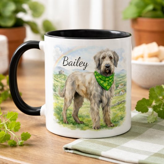 Ierse Wolfshond Shamrock Bandana Aangepaste Hond N Mok
