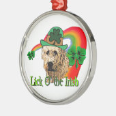 Ierse Wolfshond St. Patrick Metalen Ornament (Links)