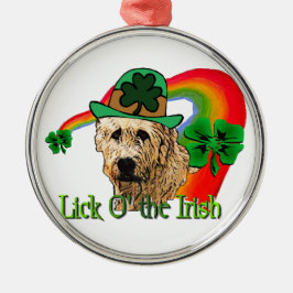 Ierse Wolfshond St. Patrick Metalen Ornament