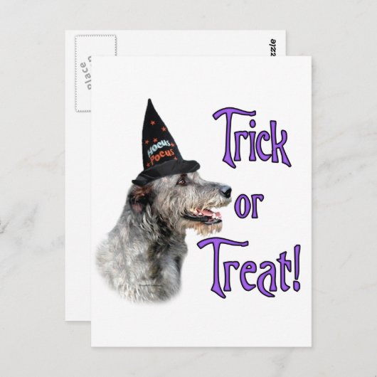 Ierse wolfshond truc briefkaart (Voorkant / Achterkant)