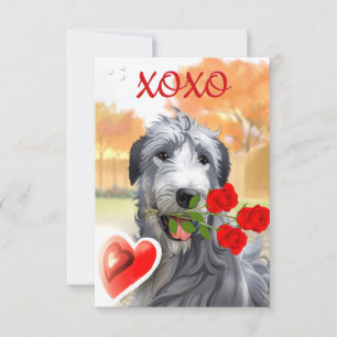 Ierse Wolfshond Valentijnskaart Kaart