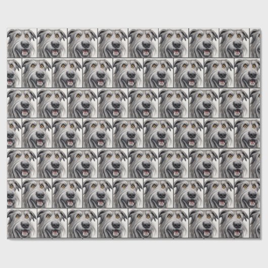 Ierse wolfshond verrassing cadeaupapier (Vlak)