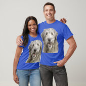 Ierse Wolfshond Waterverf retro T-shirt (Unisex)