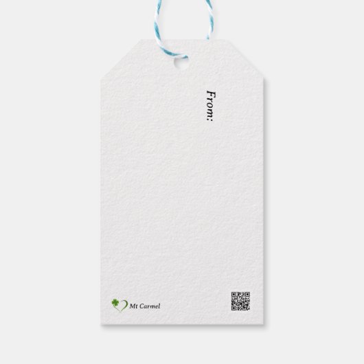 Ierse Wolfshonden in de sneeuw Cadeaulabel (Achterkant)