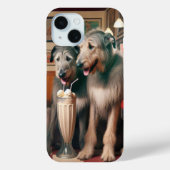 Ierse wolfshonden in retro diner Case-Mate iPhone case (Achterkant)
