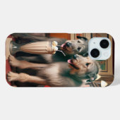 Ierse wolfshonden in retro diner Case-Mate iPhone case (Achterkant (horizontaal))