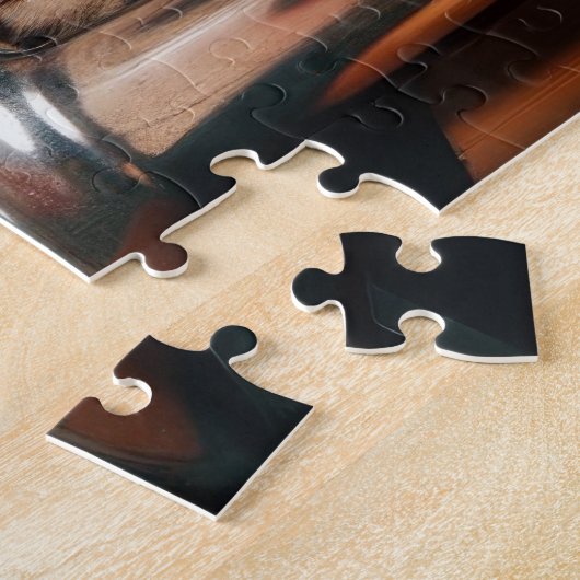 Ierse wolfshonden in retro diner legpuzzel (Zijkant)