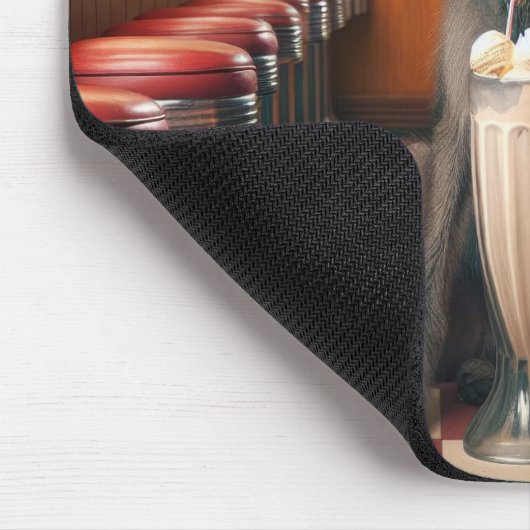 Ierse wolfshonden in retro diner muismat (Hoek)