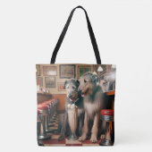 Ierse wolfshonden in retro diner tote bag (Voorkant)