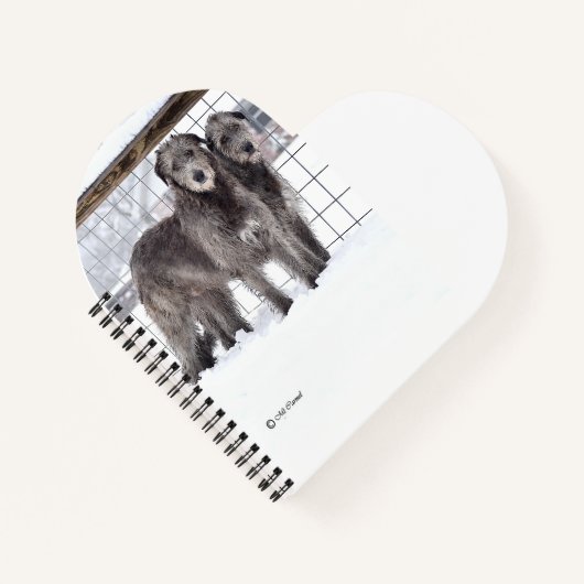 Ierse Wolfshonden in Sneeuwvorm Notitieboek (Voorkant)