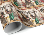 Ierse wolfshonden met ijs soda cadeaupapier (Rol Hoek)