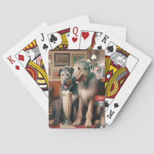 Ierse Wolfshonden Met IJscrème Soda Pokerkaarten