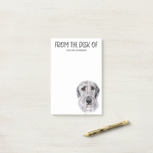 Ierse Wolfshondliefhebber Post-it® Notes (Op bureau)