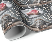 Ierse Wolfshond's Steak Dream Cadeaupapier (Rol Hoek)