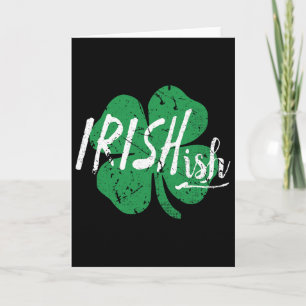 Ierse Woordkunst St. Patrick's Day Vintage Klaver Kaart
