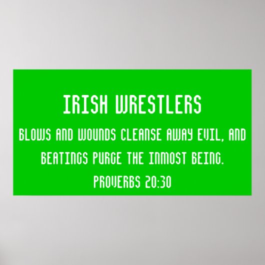 Ierse worstelaars poster (Voorkant)