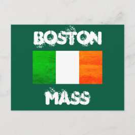 Ierse wortels in Boston MA – Grafisch vlag ontwerp Briefkaart