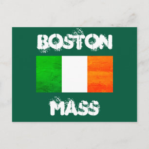 Ierse wortels in Boston MA – Grafisch vlag ontwerp Briefkaart