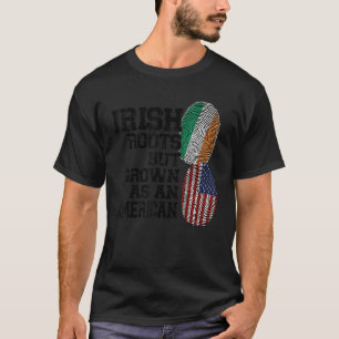 Ierse wortels maar gekweekt als Amerikaans Ierland T-shirt