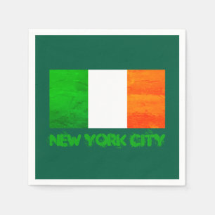 Ierse wortels, NYC St. Patrick's Day Ierland vlag Servet
