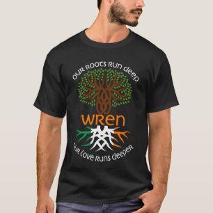 Ierse WREN Familienaam Onze liefde werkt dieper T-shirt