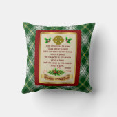 Ierse Xmas Zegen w/St. Patrick Tartan Kussen (Achterkant)