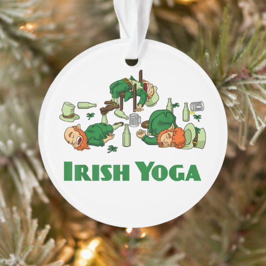 Ierse Yoga Grappige St. Patrick's Dag Ornament (Boom)
