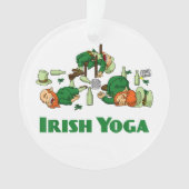 Ierse Yoga Grappige St. Patrick's Dag Ornament (voorkant)