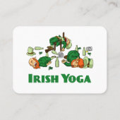 Ierse Yoga Grappige St. Patrick's Dag Visitekaartje (Achterkant)