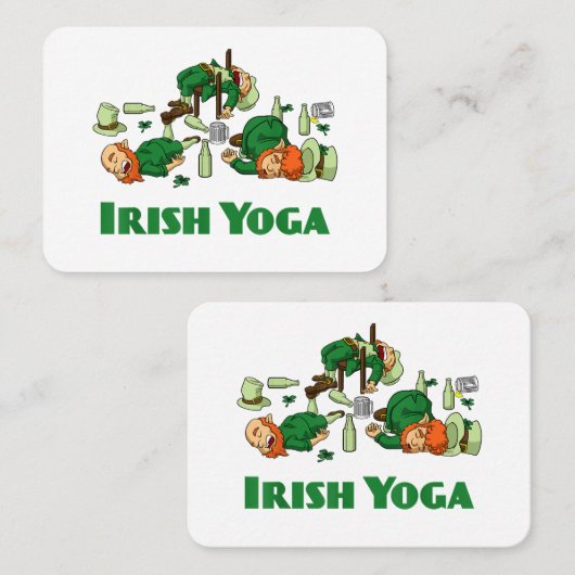 Ierse Yoga Grappige St. Patrick's Dag Visitekaartje (Voorkant / Achterkant)
