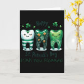 Ierse You Flossed Grappige St Patricks Dag Tandhee Kaart (Gele Bloem)