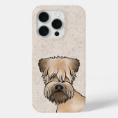 Ierse zacht-gecoate tarwedrager cartoon hondenkop Case-Mate iPhone case (Achterkant)