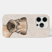 Ierse zacht-gecoate tarwedrager cartoon hondenkop Case-Mate iPhone case (Achterkant (horizontaal))