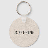 Ierse zacht-gecoate tarwedrager cartoon hondenkop sleutelhanger (Achterkant)