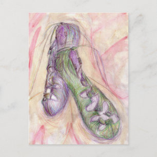 Ierse zachte schoenen briefkaart