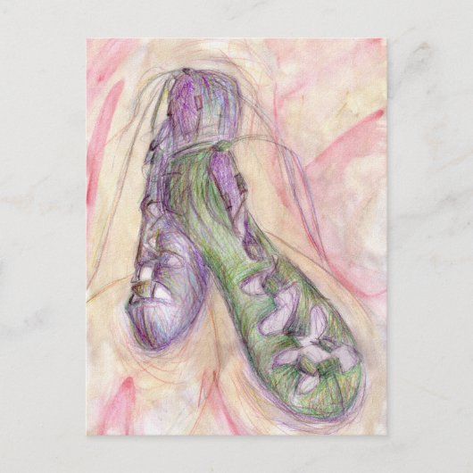 Ierse zachte schoenen briefkaart (Voorkant)