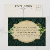 Ierse zegelbewaarder met Shamrocks Briefkaart (Voorkant / Achterkant)