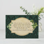 Ierse zegelbewaarder met Shamrocks Feestdagenkaart (Staand voorkant)