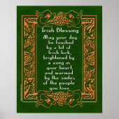 Ierse zegelles met Celtic Font en Background Poster (Voorkant)