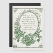  Ierse zegelles met gegraveerd Floral Lijst (Voorkant / Achterkant)