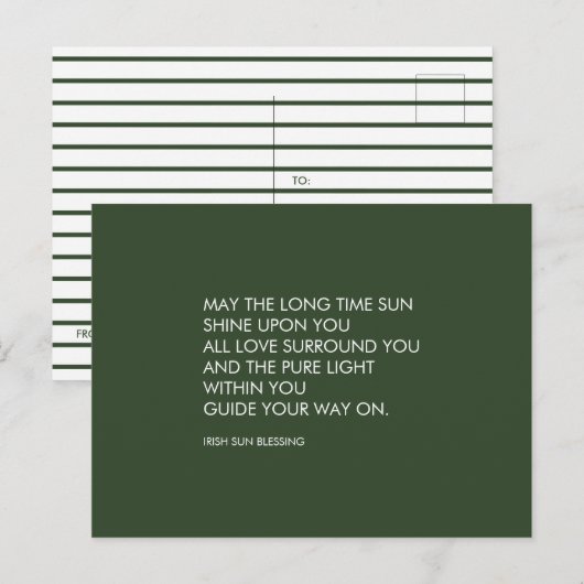Ierse Zegen Briefkaart (Voorkant / Achterkant)