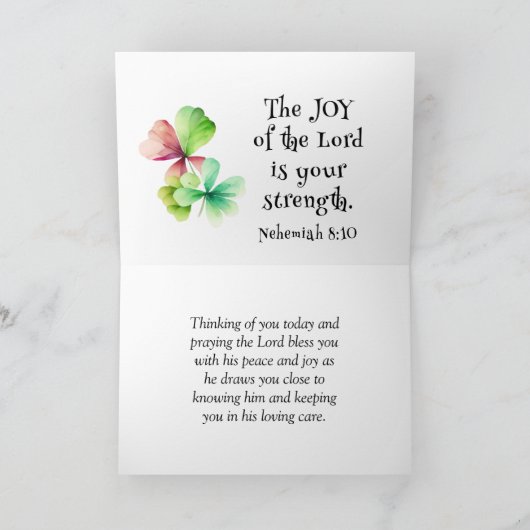 Ierse zegen gebed St. Patrick's Day Bijbel Kaart (Binnen)