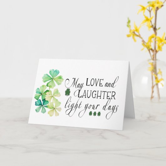 Ierse zegen gebed St. Patrick's Day Bijbel Kaart (Gele Bloem)