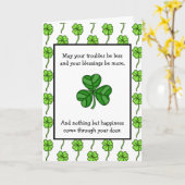 Ierse Zegen | Gelukkig St. Patrick's Day Kaart (Gele Bloem)