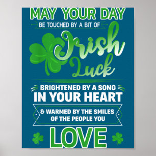 Ierse Zegen Geluks Citaten Spreuken St. Patrick's Poster